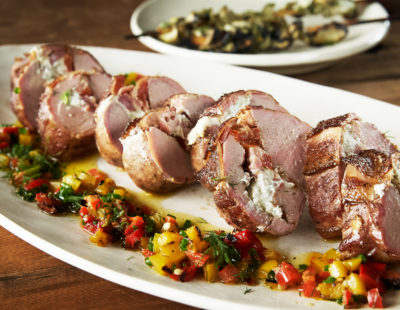 STUFFED PORK TENDERLOIN WITH HERBED CREAM CHEESE